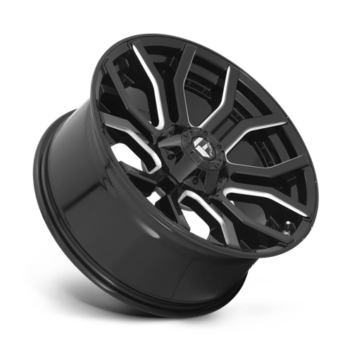 CARBURANT TOUT-TERRAIN D711 RAGE 20X9 5X127 / 5X139.7 1 87.1 NOIR BRILLANT FRAISÉ