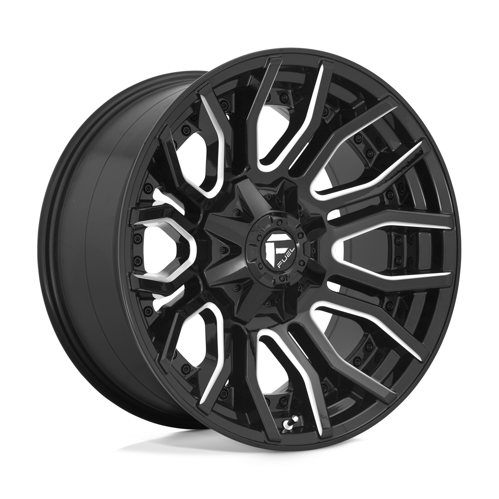 Fuel Off-Road D711 Rage 20x10 8x180 -18 124.2 Gloss Black Milled
