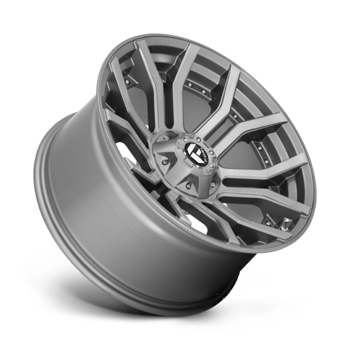 CARBURANT TOUT-TERRAIN D713 RAGE PLATINUM 24X12 8X170 -44 125.1 BROSSÉ GUN METAL TEINTÉ CLAIRE
