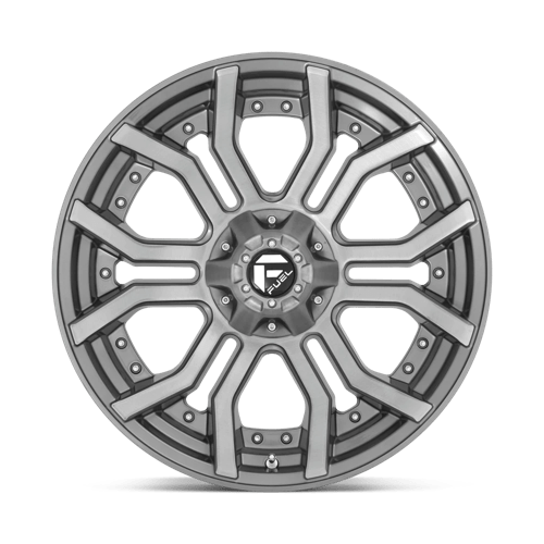 CARBURANT TOUT-TERRAIN D713 RAGE PLATINE 20X10 6X135 / 6X139.7 -18 106.1 GUN METAL BROSSÉ TEINTÉ CLAIR
