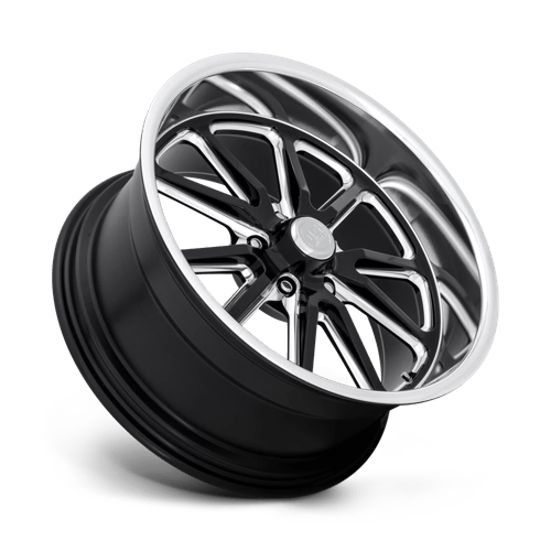 Us Mag 1pc U117 Rambler 18x9.5 5x127 1 78.1 Noir Brillant Fraisé