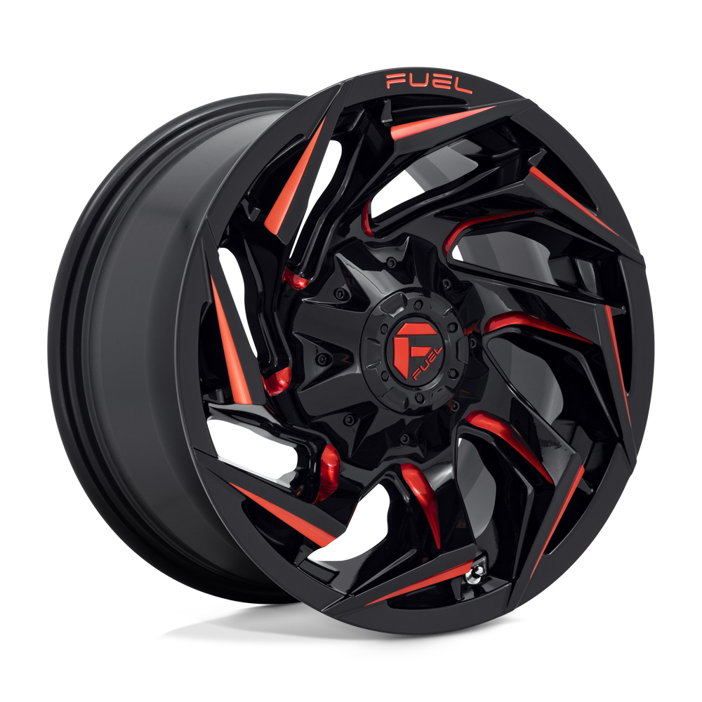 CARBURANT TOUT-TERRAIN D755 REACTION 20X9 8X170 1 125.1 NOIR BRILLANT FRAISÉ TEINTÉ ROUGE