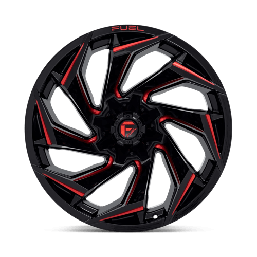 CARBURANT TOUT-TERRAIN D755 REACTION 22X12 8X165.1 -44 125.1 NOIR BRILLANT FRAISÉ AVEC TEINTE ROUGE