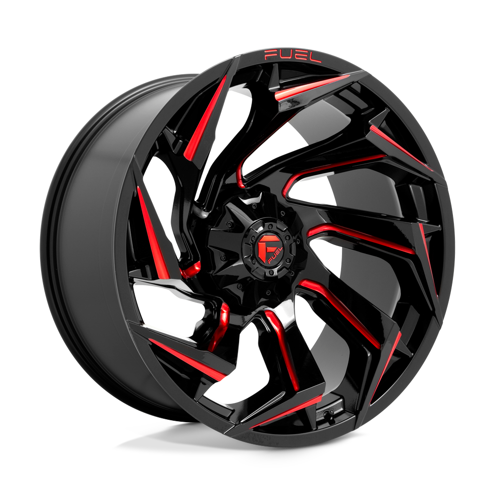 CARBURANT TOUT-TERRAIN D755 REACTION 24X12 8X170 -44 125.1 NOIR BRILLANT FRAISÉ AVEC TEINTE ROUGE
