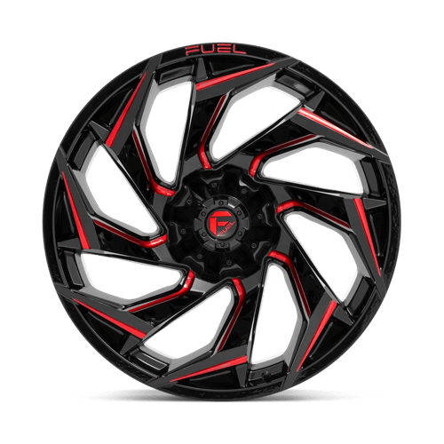 CARBURANT TOUT-TERRAIN D755 REACTION 24X12 8X170 -44 125.1 NOIR BRILLANT FRAISÉ AVEC TEINTE ROUGE