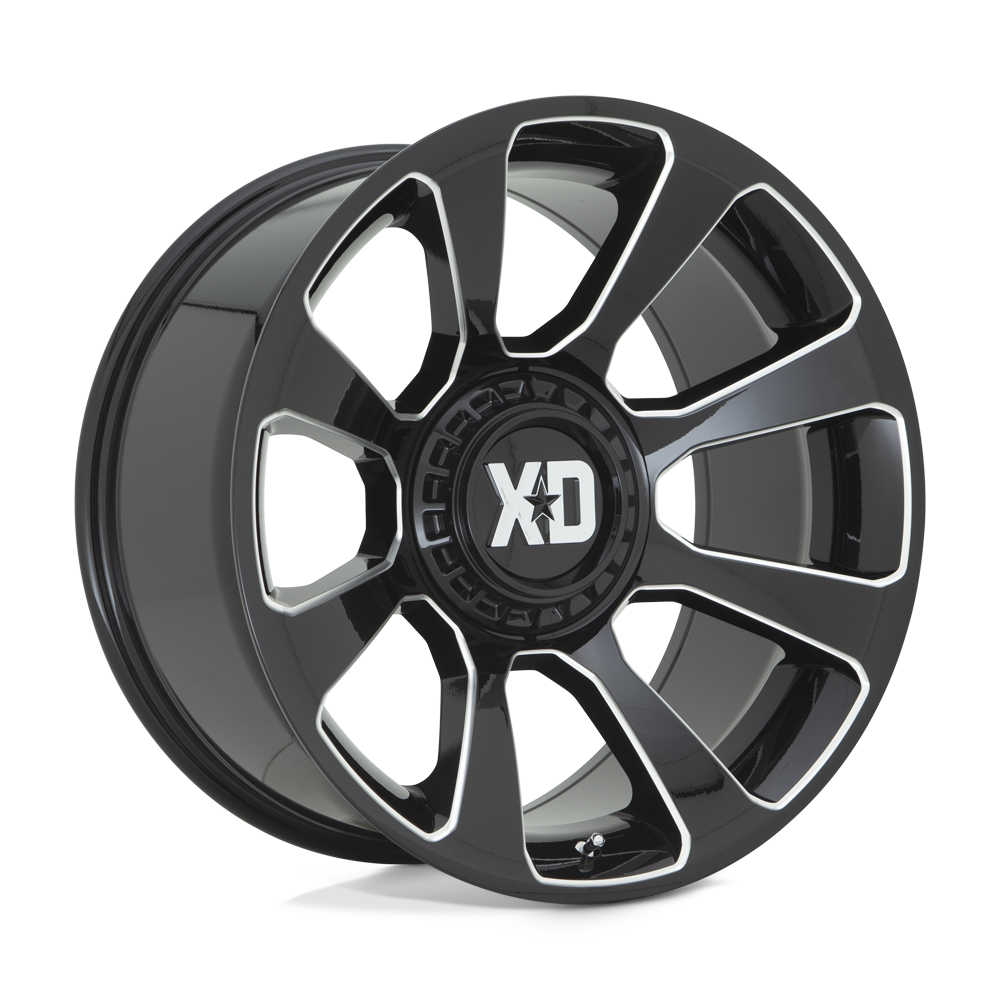 XD Wheels Xd854 Reactor 20x9 6x135 / 6x139.7 18 106.1 Noir Brillant Fraisé