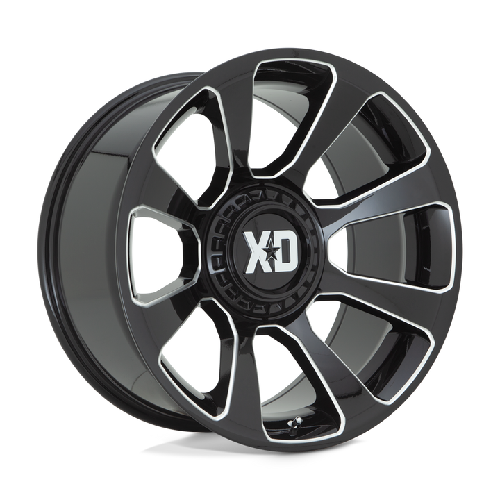 XD Wheels Xd854 Reactor 20x9 5x139.7 / 5x150 18 110.1 Noir Brillant Fraisé