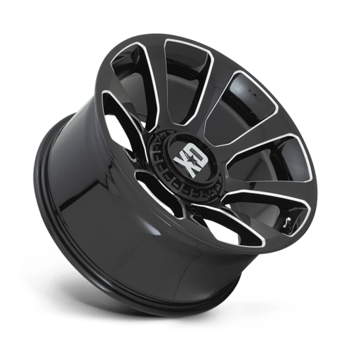 XD Wheels Xd854 Reactor 20x9 5x139.7 / 5x150 18 110.1 Noir Brillant Fraisé