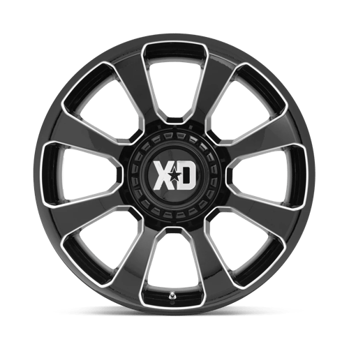 XD Wheels Xd854 Reactor 20x9 5x139.7 / 5x150 18 110.1 Noir Brillant Fraisé