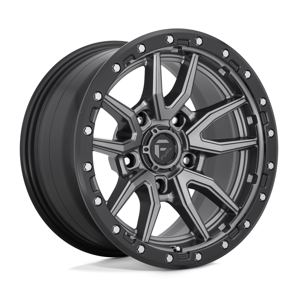 FUEL OFF-ROAD D680 REBEL 17X9 5X127 -12 71.5 ANNEAU PERLE NOIR GUN METAL MAT
