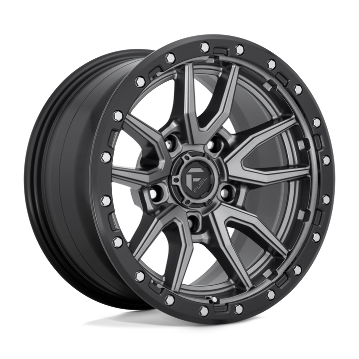 FUEL OFF-ROAD D680 REBEL 17X9 5X127 -12 71.5 ANNEAU PERLE NOIR GUN METAL MAT