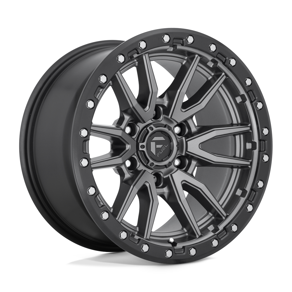 FUEL OFF-ROAD D680 REBEL 20X10 5X139.7 -18 78.1 ANNEAU PERLE NOIR GUN METAL MAT