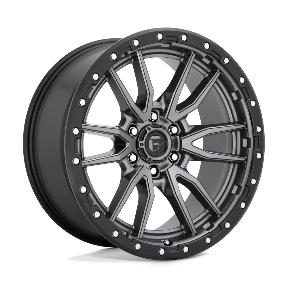 FUEL OFF-ROAD D680 REBEL 20X9 6X135 20 87.1 ANNEAU PERLE NOIR GUN METAL MAT