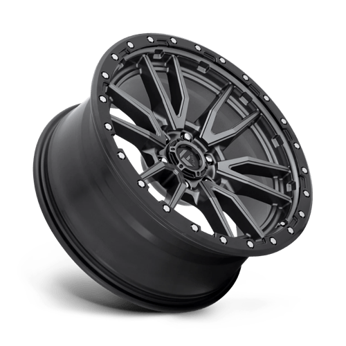 FUEL OFF-ROAD D680 REBEL 20X9 6X139.7 20 106.1 ANNEAU DE PERLES NOIR GUN METAL MAT