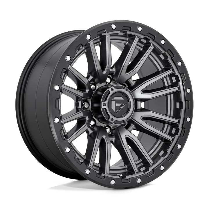 FUEL OFF-ROAD D680 REBEL 20X10 8X170 -18 125.1 ANNEAU DE PERLES NOIR GUN METAL MAT