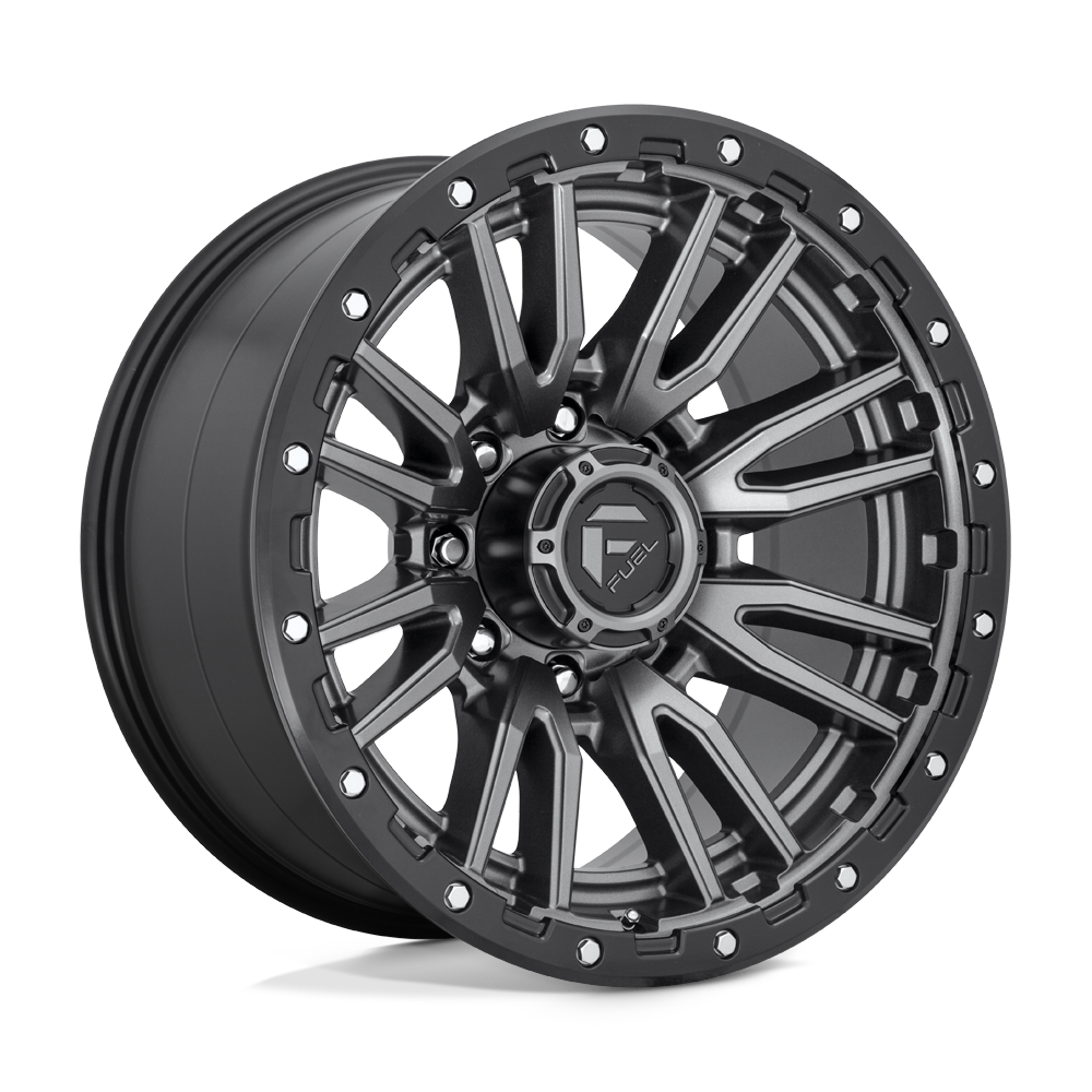 FUEL OFF-ROAD D680 REBEL 20X10 8X165.1 -18 125.1 ANNEAU DE PERLES NOIR GUN METAL MAT