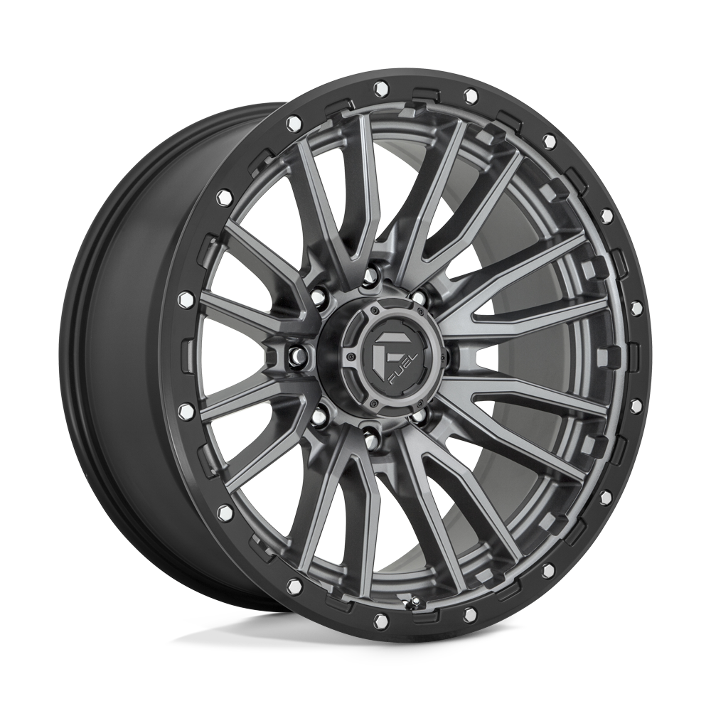 FUEL OFF-ROAD D680 REBEL 22X10 8X170 -18 125.1 ANNEAU PERLE NOIR GUN METAL MAT