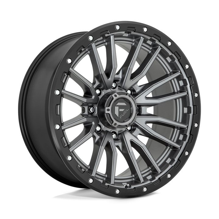 FUEL OFF-ROAD D680 REBEL 22X10 8X170 -18 125.1 ANNEAU PERLE NOIR GUN METAL MAT