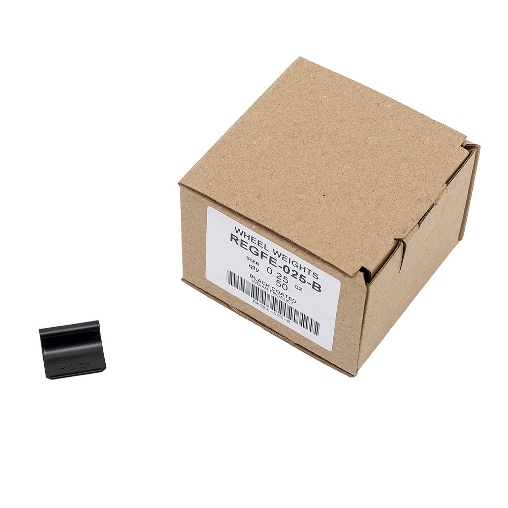 Clip On Weight Black - REG Fe 50pcs x 0.25 oz / 10 g
