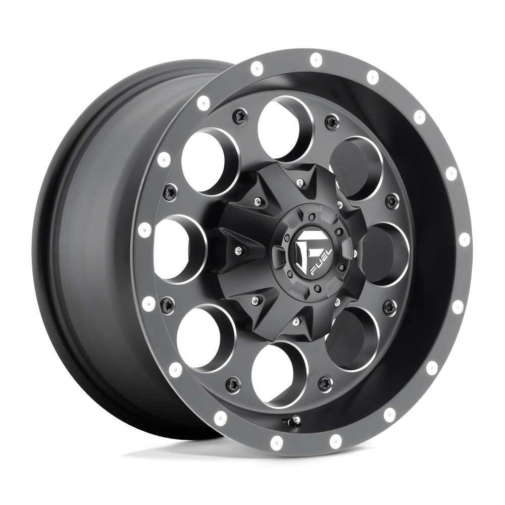 CARBURANT TOUT-TERRAIN D525 REVOLVER 16X8 6X139.7 1 108 NOIR MAT FRAISÉ