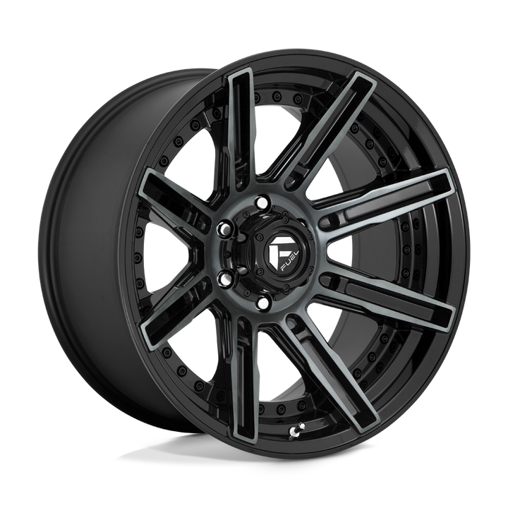 CARBURANT TOUT-TERRAIN D708 ROGUE 20X10 6X139.7 -18 106.1 BRILLANT USINÉ DOUBLE TEINTE FONCÉE