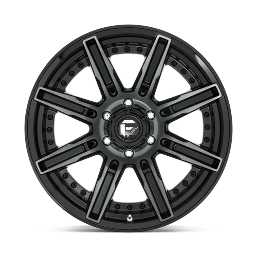 CARBURANT TOUT-TERRAIN D708 ROGUE 20X10 6X139.7 -18 106.1 BRILLANT USINÉ DOUBLE TEINTE FONCÉE