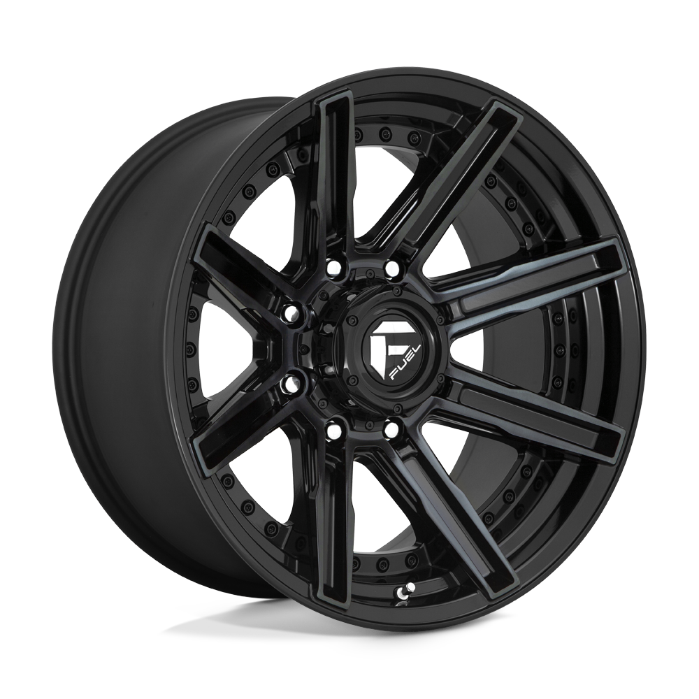CARBURANT TOUT-TERRAIN D708 ROGUE 20X10 8X165.1 -18 125.1 BRILLANT USINÉ DOUBLE TEINTE FONCÉE