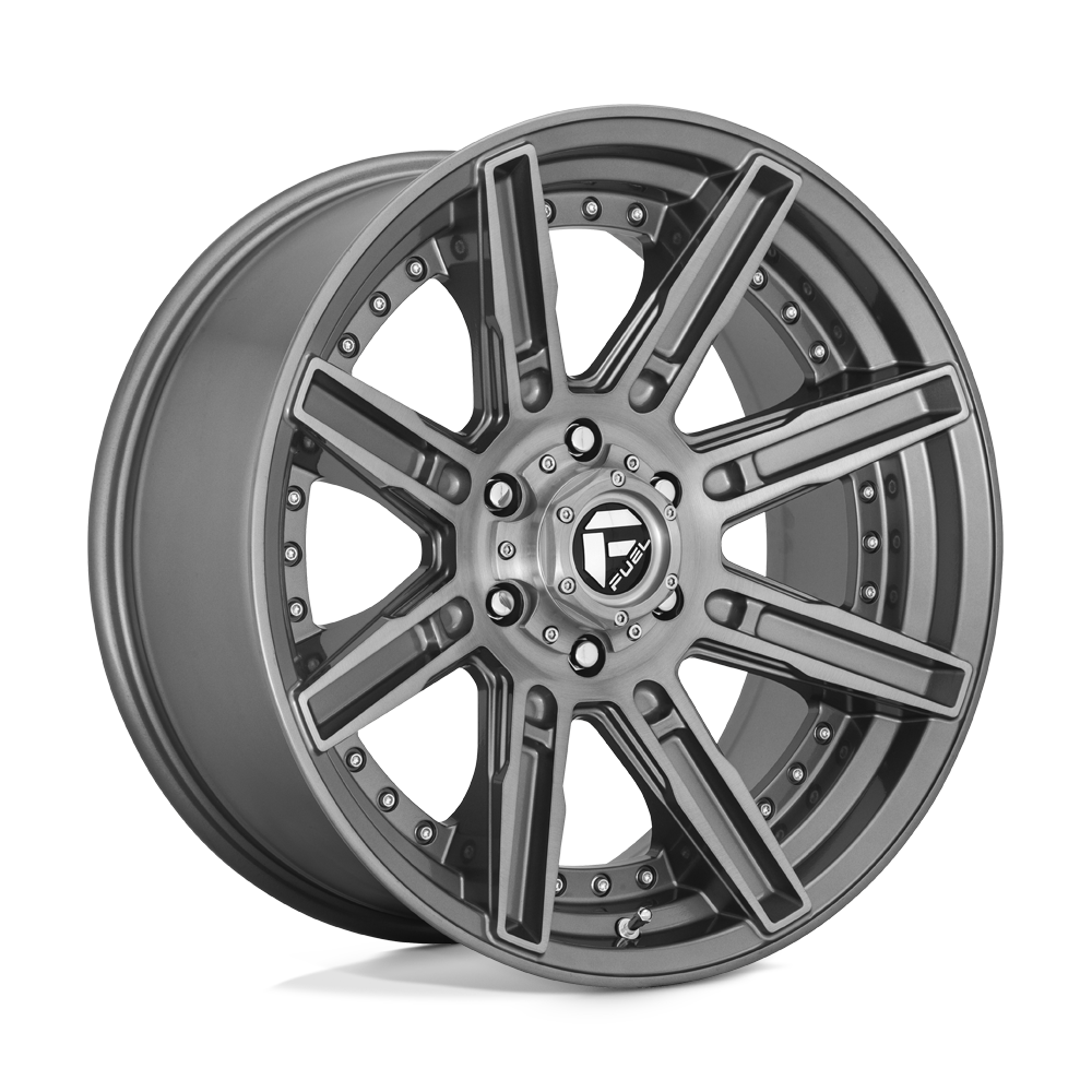 CARBURANT TOUT-TERRAIN D710 ROGUE PLATINUM 20X9 5X127 1 71.5 BROSSÉ GUN METAL TEINTÉ CLAIR