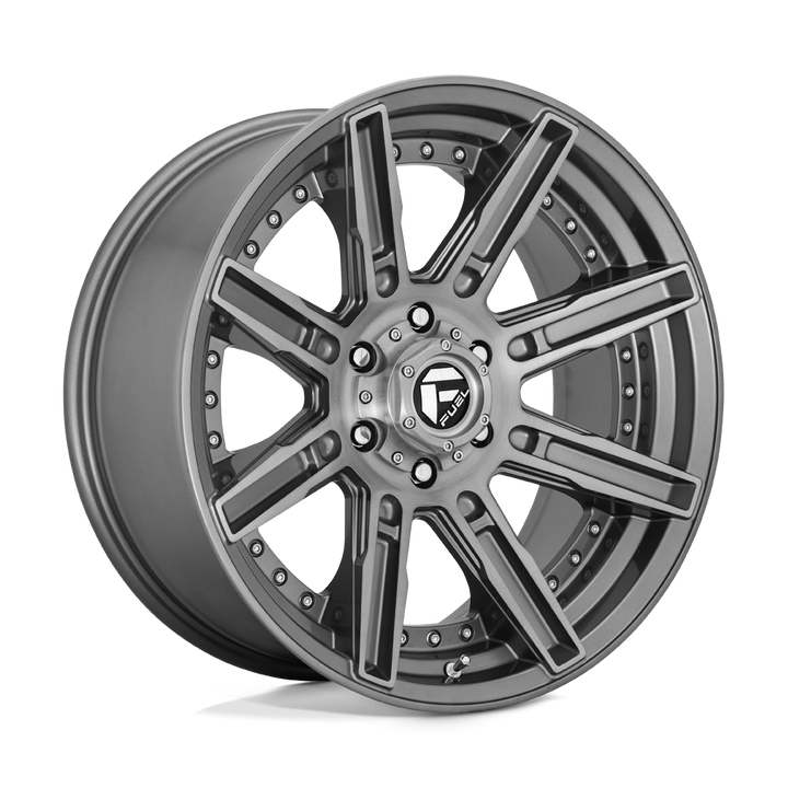 CARBURANT TOUT-TERRAIN D710 ROGUE PLATINUM 20X9 5X127 1 71.5 BROSSÉ GUN METAL TEINTÉ CLAIR