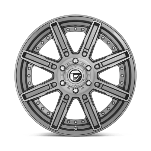 CARBURANT TOUT-TERRAIN D710 ROGUE PLATINUM 20X9 5X127 1 71.5 BROSSÉ GUN METAL TEINTÉ CLAIR