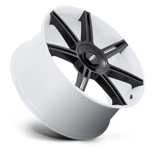 Rotiform 1pc Fra 22x10 5x130 56 71.5 Gloss White With Matte Black Spokes