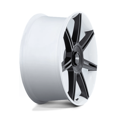 Rotiform 1pc Fra 22x10 5x130 56 71.5 Gloss White With Matte Black Spokes