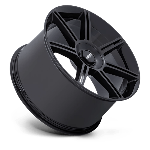 Rotiform 1pc Fra 22x12 5x130 60 71.5 Noir Brillant Avec Rayons Noir Mat