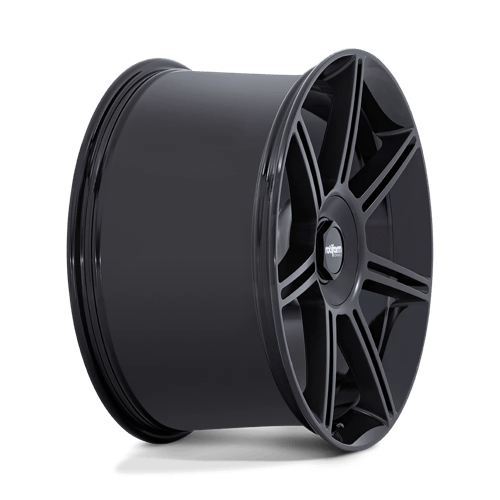 Rotiform 1pc Fra 22x12 5x130 60 71.5 Noir Brillant Avec Rayons Noir Mat