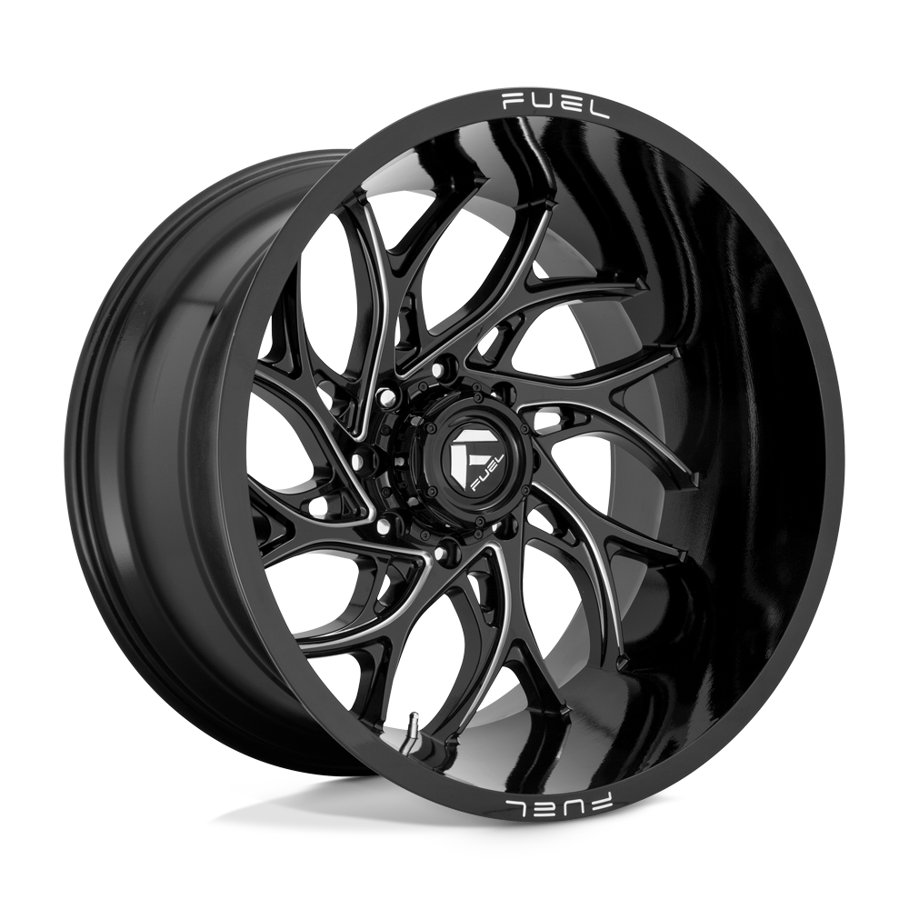 CARBURANT TOUT-TERRAIN D741 RUNNER 24X14 6X139.7 -75 106.1 NOIR BRILLANT FRAISÉ