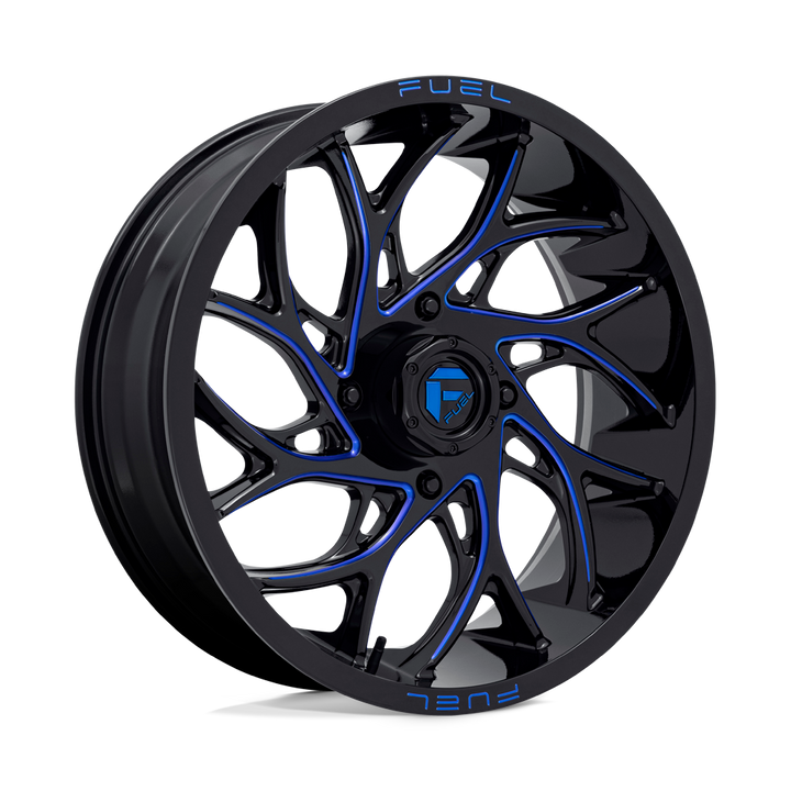FUEL UTV OFF-ROAD D778 RUNNER UTV 18X7 4X137 13 110.1 GLOSS BLACK MILLED CANDY BLUE