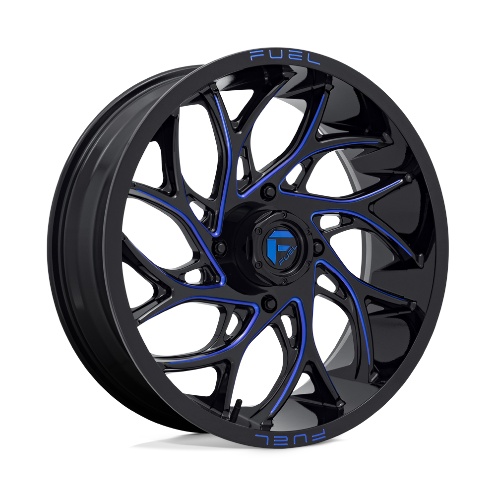 CARBURANT UTV TOUT-TERRAIN D778 RUNNER UTV 20X7 4X156 13 132 NOIR BRILLANT MILLED CANDY BLEU