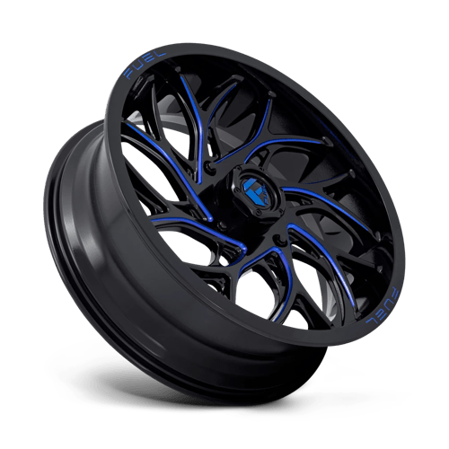 FUEL UTV OFF-ROAD D778 RUNNER UTV 18X7 4X137 13 110.1 GLOSS BLACK MILLED CANDY BLUE