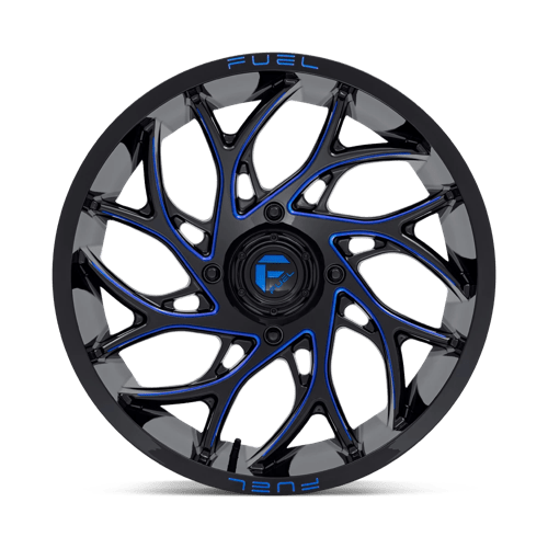CARBURANT UTV TOUT-TERRAIN D778 RUNNER UTV 20X7 4X137 13 110.1 NOIR BRILLANT MILLED CANDY BLEU