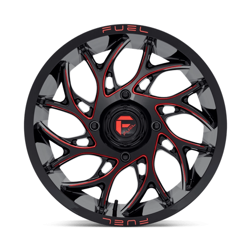 FUEL UTV OFF-ROAD D779 RUNNER UTV 20X7 4X137 13 110.1 GLOSS BLACK MILLED CANDY RED