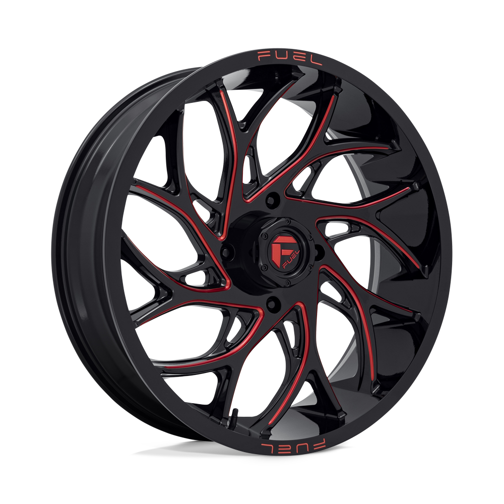FUEL UTV OFF-ROAD D779 RUNNER UTV 22X7 4X156 0 132 GLOSS BLACK MILLED CANDY RED