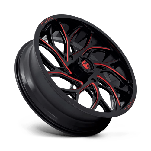 FUEL UTV OFF-ROAD D779 RUNNER UTV 22X7 4X156 0 132 GLOSS BLACK MILLED CANDY RED