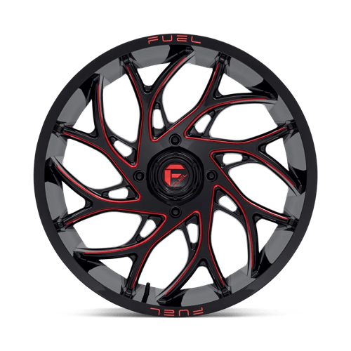 FUEL UTV OFF-ROAD D779 RUNNER UTV 22X7 4X156 0 132 GLOSS BLACK MILLED CANDY RED