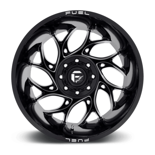 CARBURANT TOUT-TERRAIN D741 RUNNER 22X8.25 8X200 -176 142 NOIR BRILLANT FRAISÉ
