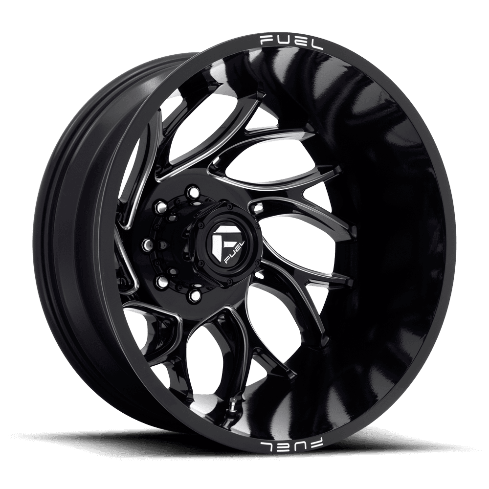CARBURANT TOUT-TERRAIN D741 RUNNER 22X8.25 8X200 -202 142 NOIR BRILLANT FRAISÉ
