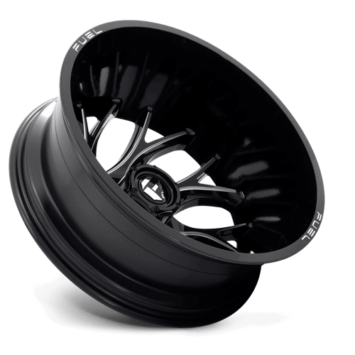 CARBURANT TOUT-TERRAIN D741 RUNNER 22X8.25 8X200 -202 142 NOIR BRILLANT FRAISÉ