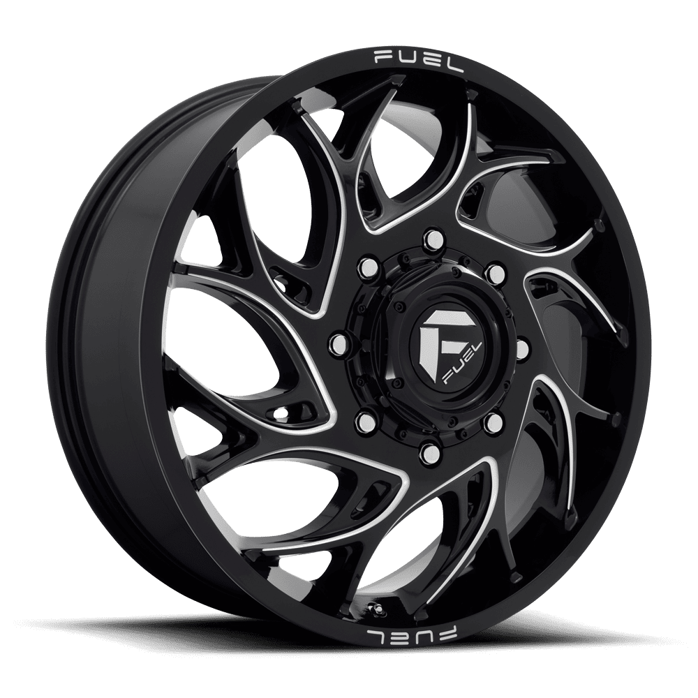 CARBURANT TOUT-TERRAIN D741 RUNNER 22X8.25 8X200 105 142 NOIR BRILLANT FRAISÉ