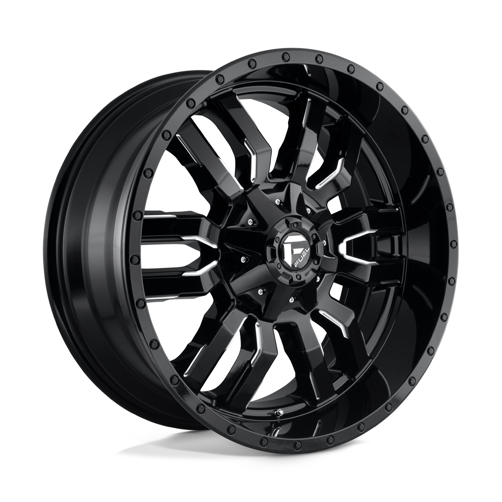 FUEL OFF-ROAD D595 SLEDGE 22X10 8X180 10 124.2 NOIR BRILLANT FRAISÉ