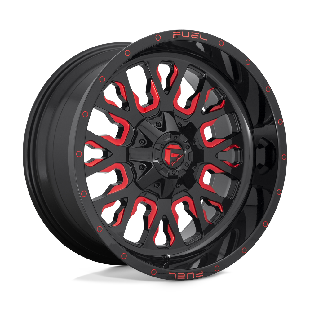 CARBURANT TOUT-TERRAIN D612 COURSE 18X9 5X114.3 / 5X127 1 78.1 NOIR BRILLANT ROUGE TEINTÉ CLAIRE
