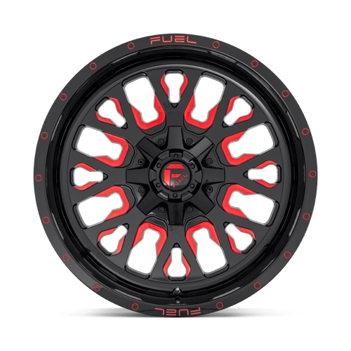 CARBURANT TOUT-TERRAIN D612 COURSE 17X9 6X135 / 6X139.7 1 106.1 NOIR BRILLANT ROUGE TEINTÉ CLAIRE